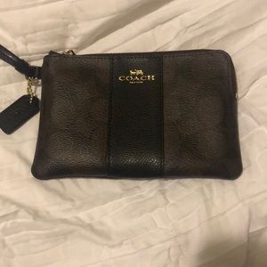 Dark Brown Coach Wristlet